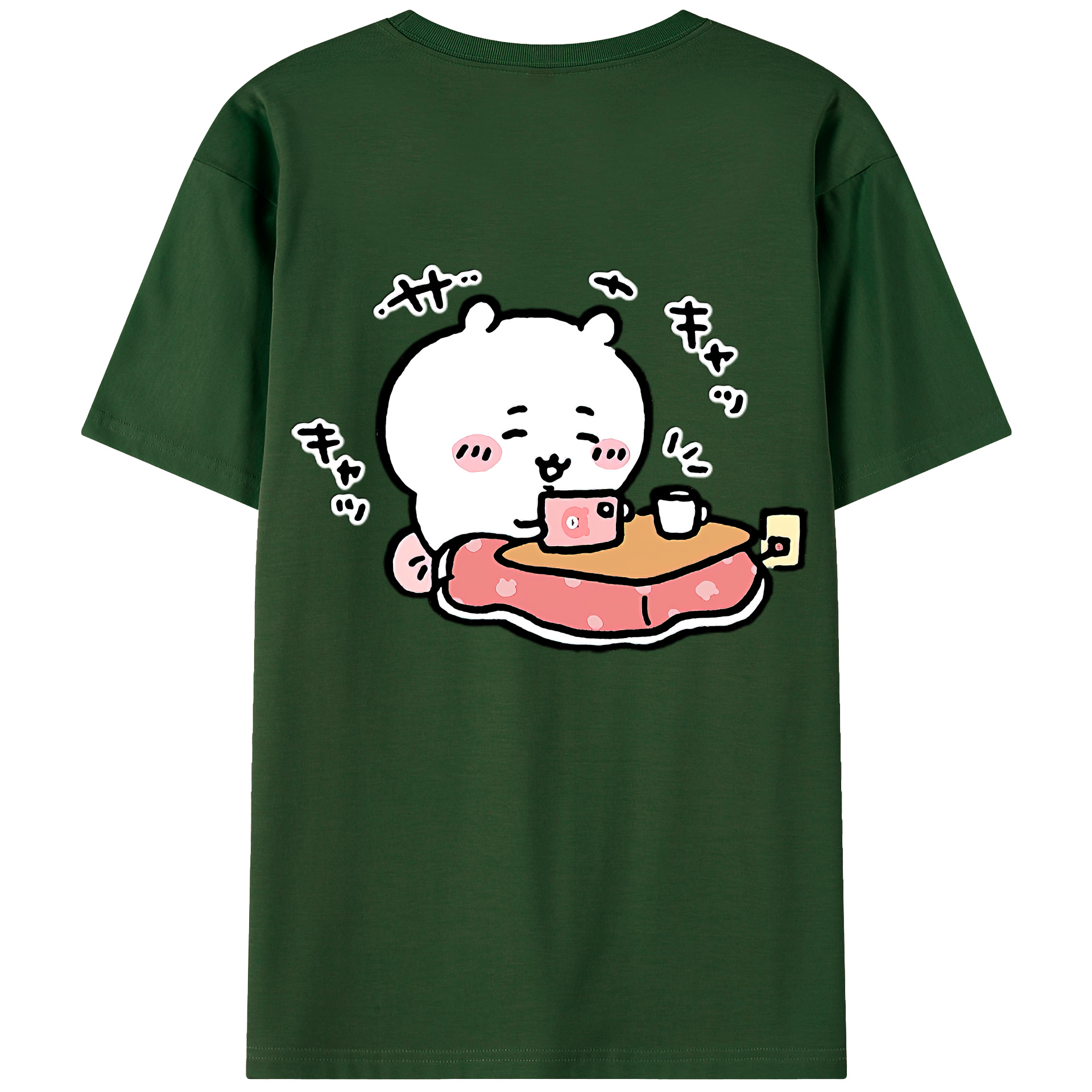 （画像用） ちいかわ ちいかわ Chii-kawa chiikawa 綿100％半袖Tシャツ（背面プリント）